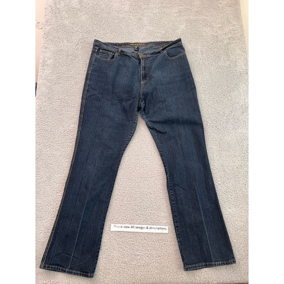 Ashley Stewart Denim - Ashley Stewart Jeans Womens Plus Size 22 Tall Dark Blue High Rise Pants 4292T 3X